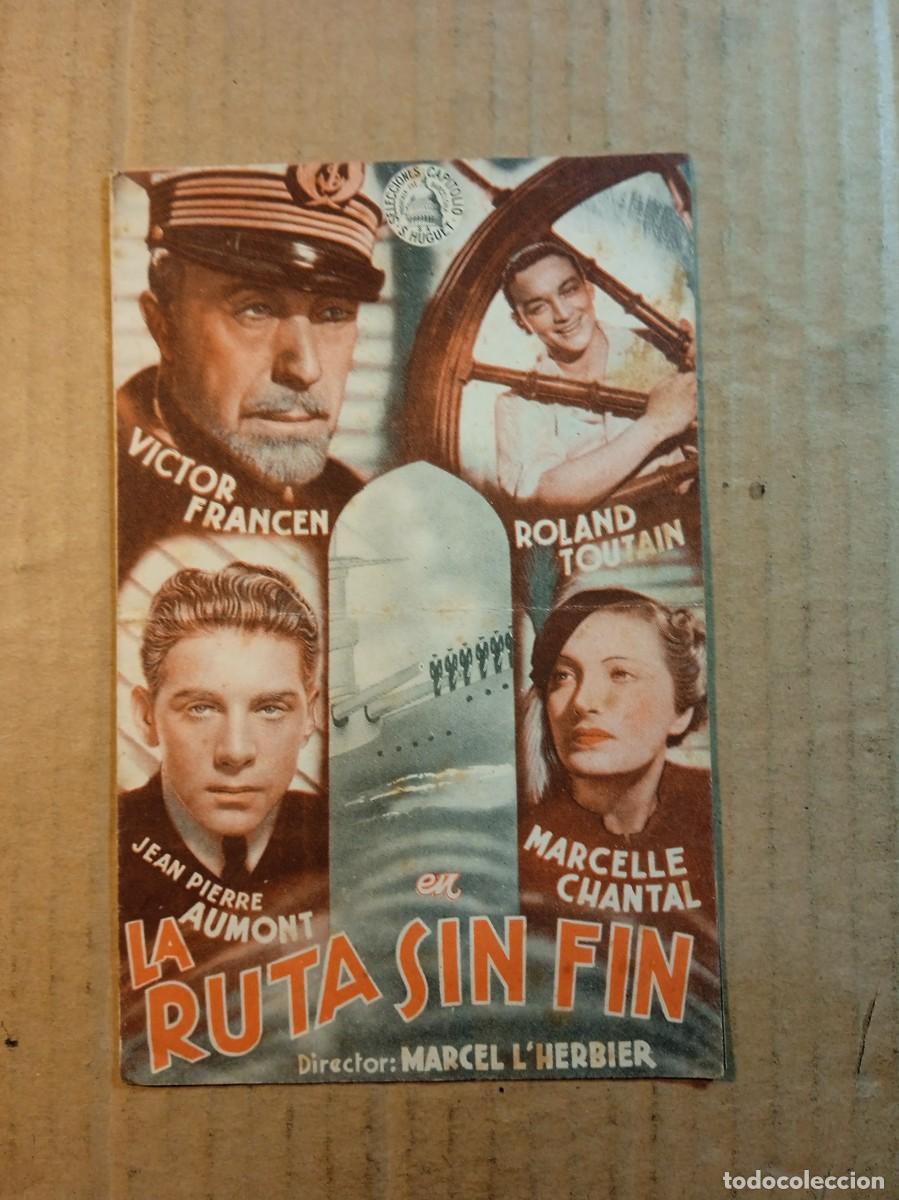 Cine: FOLLETO DE MANO DOBLE DE LA PEL&Iacute;CULA LA RUTA SIN FIN
