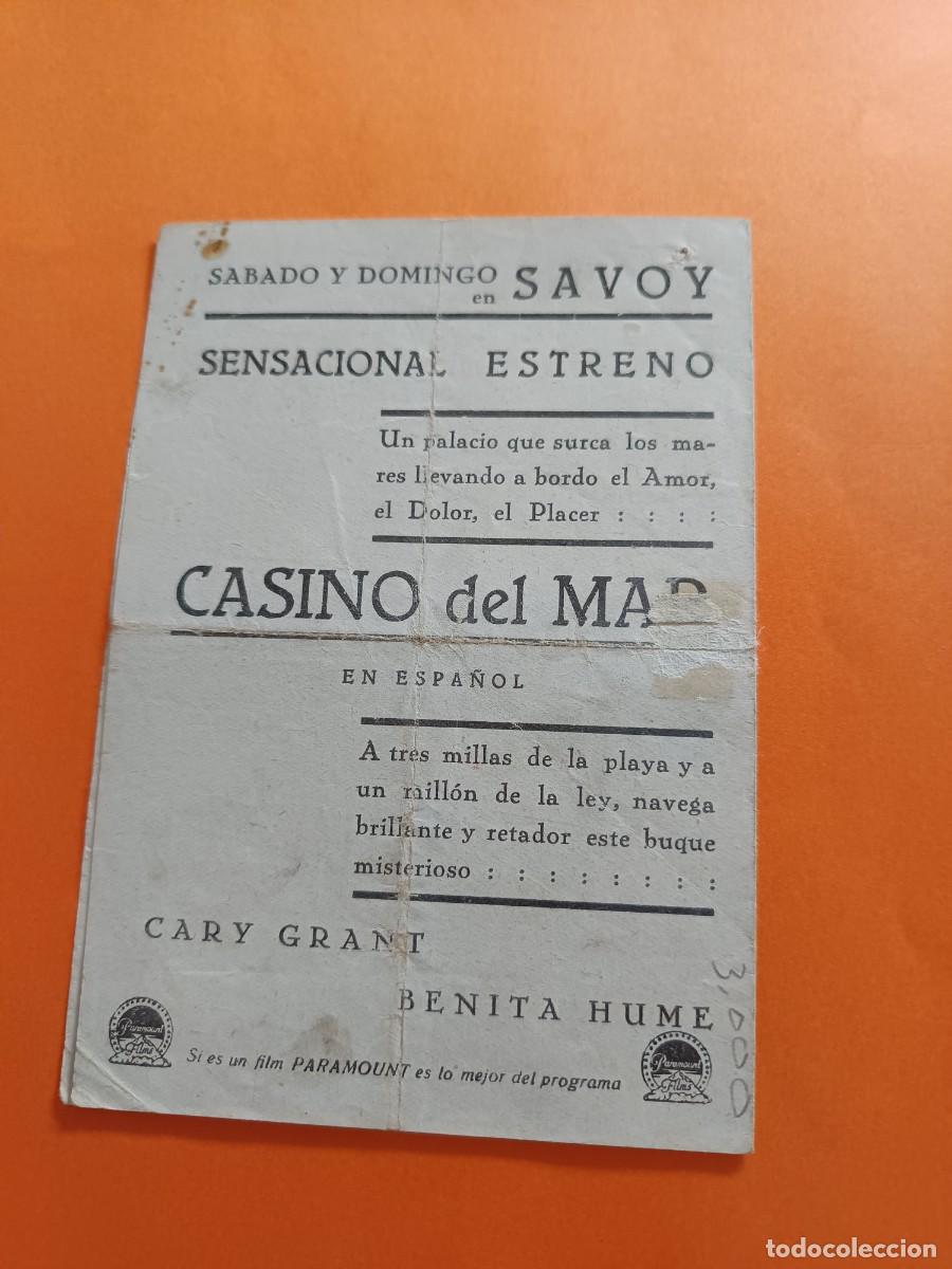 Cine: PROGRAMA DE CINE CASINO DEL MAR CARY GRANT - Foto 2