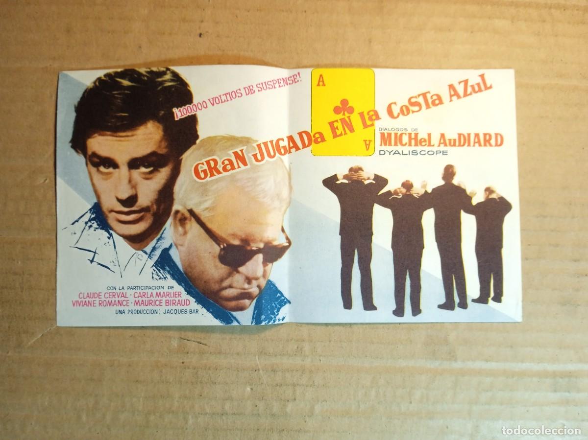 Cine: FOLLETO DE MANO DOBLE DE LA PEL&Iacute;CULA GRAN JUGADA EN LA COSTA DEL AZUL