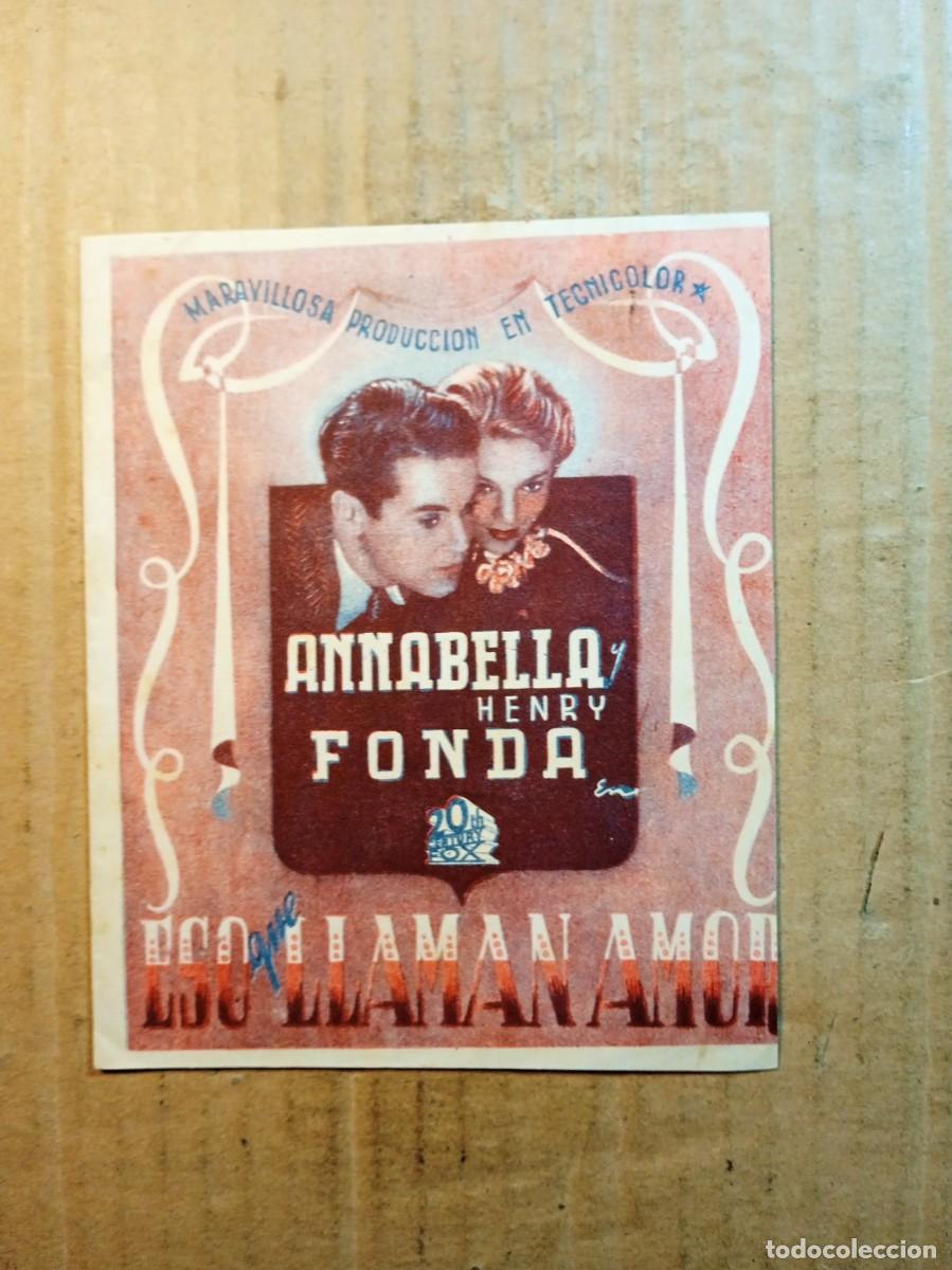 Cinema: FOLLETO DE MANO DOBLE DE LA PEL&Iacute;CULA ESO QUE LLAMAN AMOR