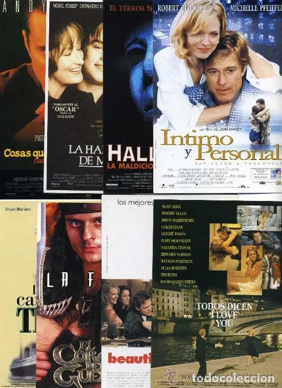  Flyers Publicitaires de films Anciens: LOTE DE 250 PROGRAMAS-POSTAL (surtidas y todas originales, algunas son de otro Pais).