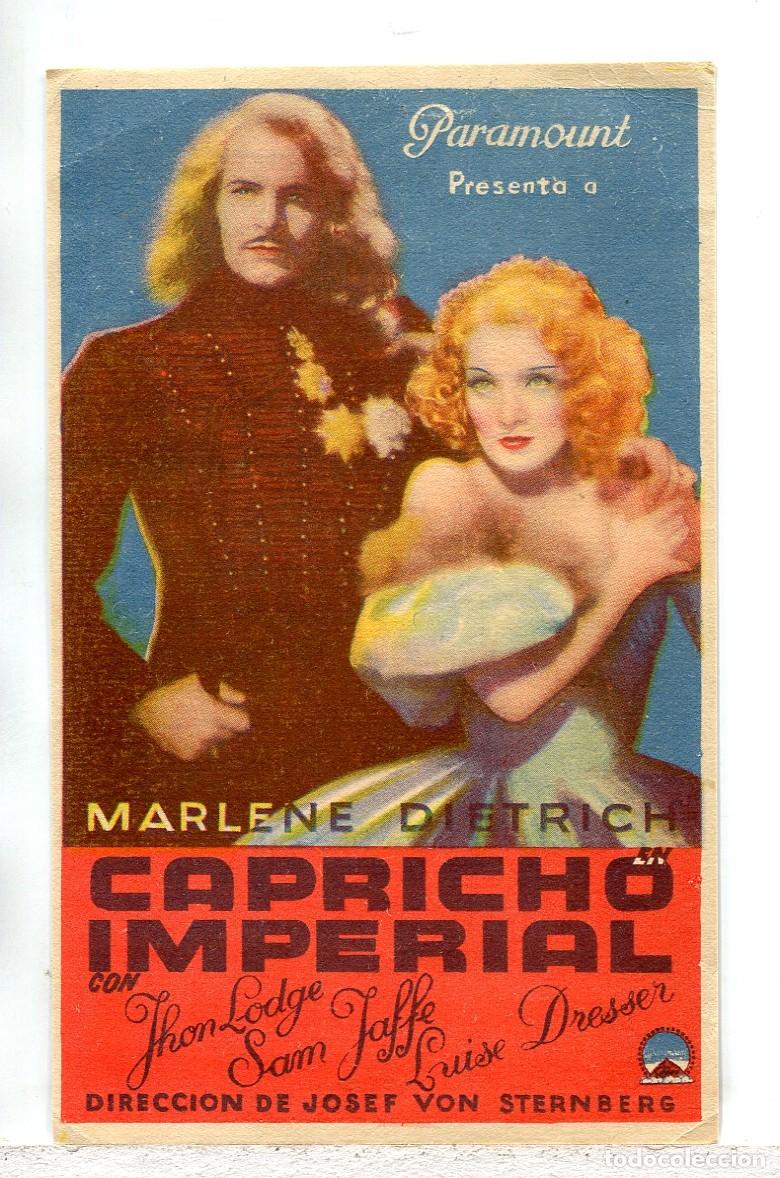 Cine: CAPRICHO IMPERIAL, con Marlene Dietrich.