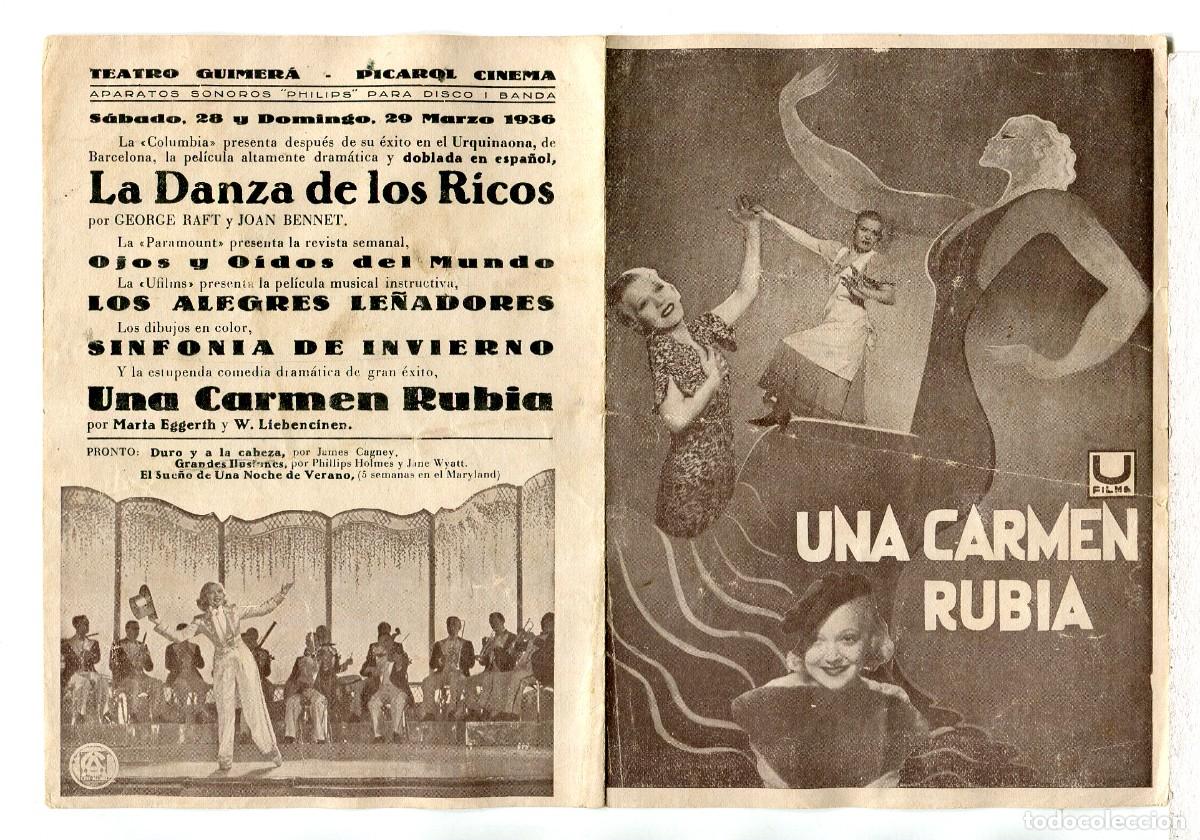 Cine: UNA CARMEN RUBIA, con Martha Eggerth. - Foto 1