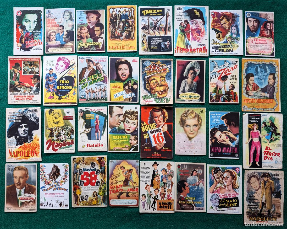  Flyers Publicitaires de films Anciens: RW LOTE 120 PROGRAMAS DE CINE PROGRAMA CINE FOLLETO DE MANO DIFERENTES VER FOTOS ADICIONALES LTC11