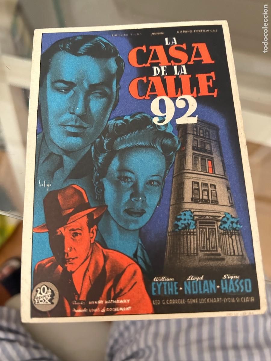 Cine: 1707 LA CASA DE LA CALLE N&ordm; 92 SIN PUBLICIDAD BUEN ESTADO