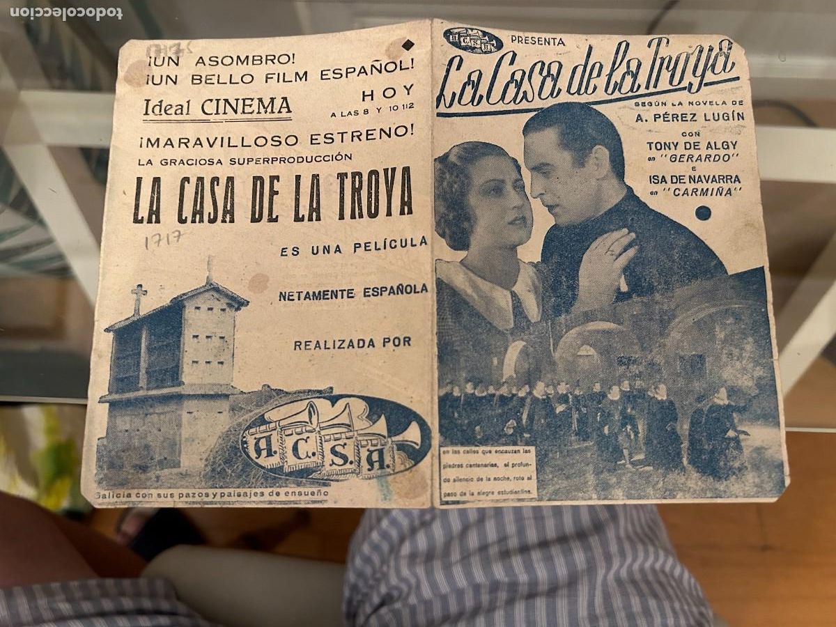 Cine: 1717 la casa de la troya ideal cinema buen estado con publicidad