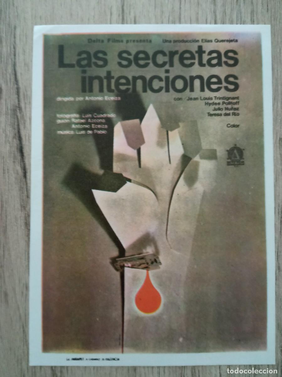 Cine: LAS SECRETAS INTENCIONES, JEAN LOUIS TRINTIGNANT, CINE CARRION, 1972