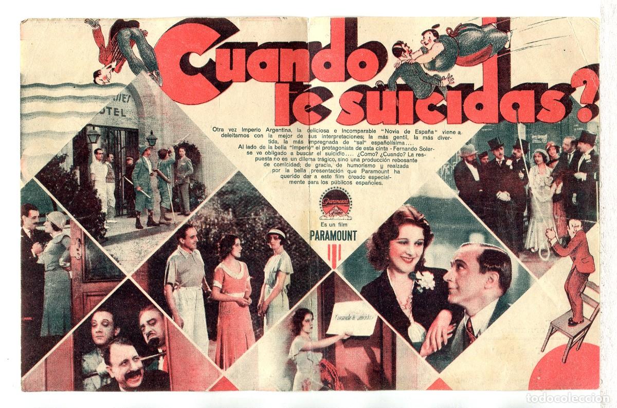 Cine: CUANDO TE SUICIDAS, con Imperio Argentina. - Foto 2