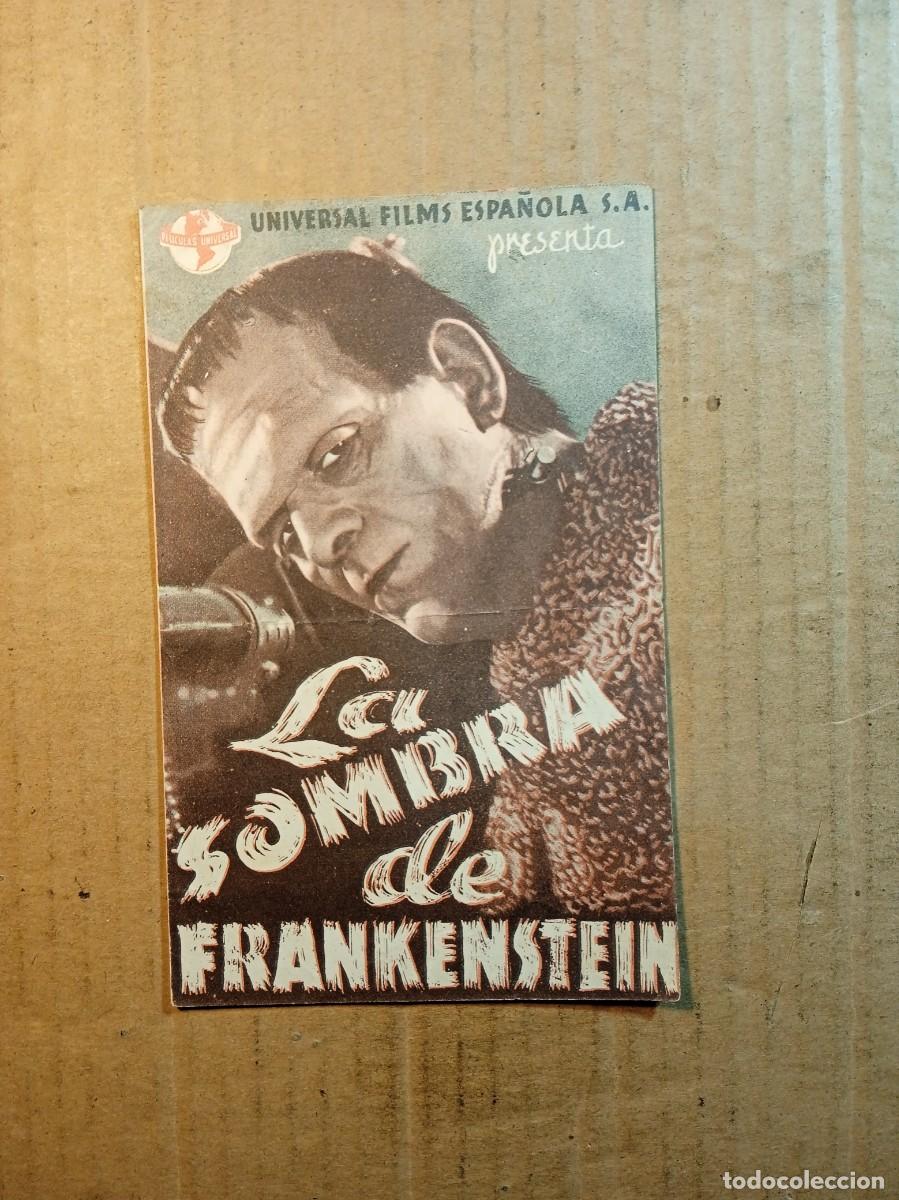 Cinema: FOLLETO DE MANO DOBLE DE LA PEL&Iacute;CULA LA SOMBRA DE FRANKENSTEIN