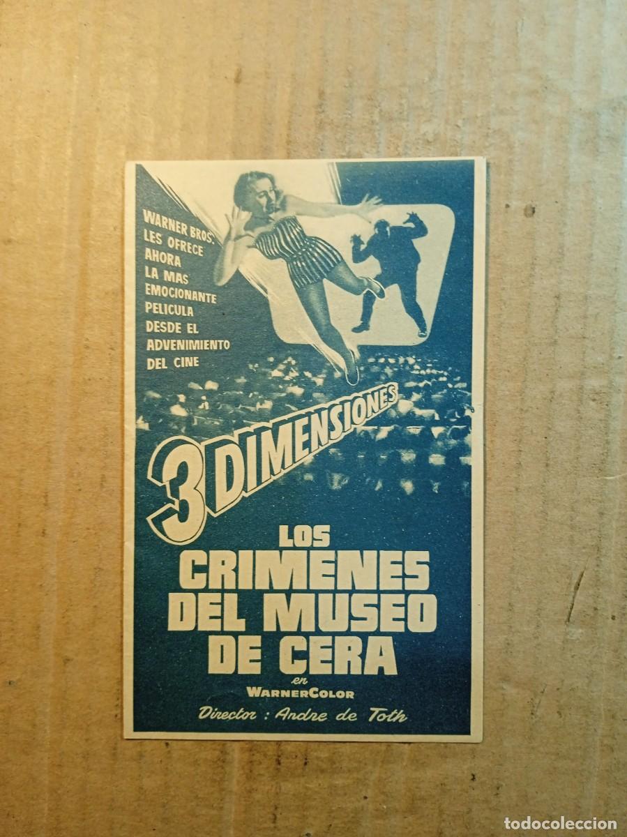 Cinema: FOLLETO DE MANO DOBLE DE LA PEL&Iacute;CULA LOS CR&Iacute;MENES DEL MUSEO DE CERA