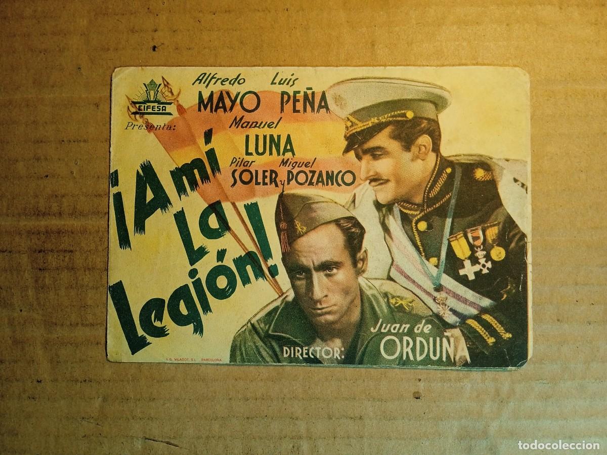  Flyers Publicitaires de films Anciens: FOLLETO DE MANO DOBLE DE LA PEL&Iacute;CULA A MI LA LEGION