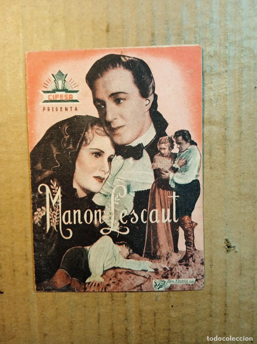 Cinema: FOLLETO DE MANO DOBLE DE LA PEL&Iacute;CULA MANON LESCAUT