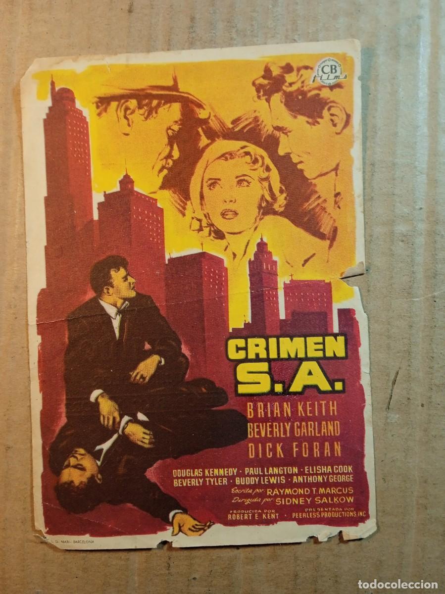  Flyers Publicitaires de films Anciens: FOLLETO DE MANO CON PUBLICIDAD CRIMEN S.A.