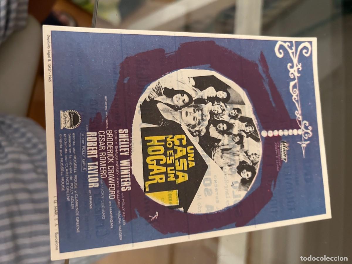 Cine: 1747 UNA CASA NO ES UN HOGAR CINE ODEON HUESCA NUEVO CON PUBLICIDAD