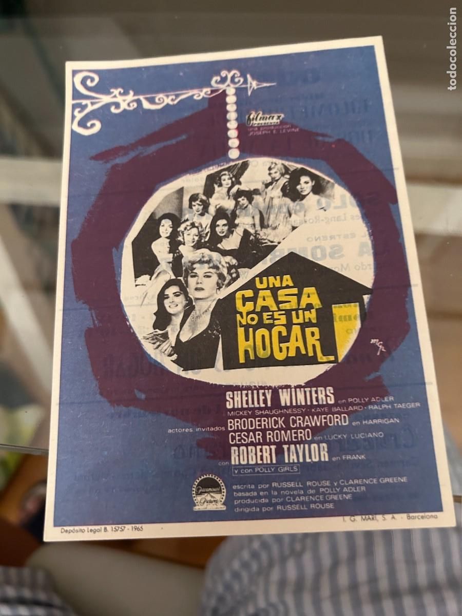 Cine: 1747 UNA CASA NO ES UN HOGAR CINE ODEON HUESCA NUEVO CON PUBLICIDAD