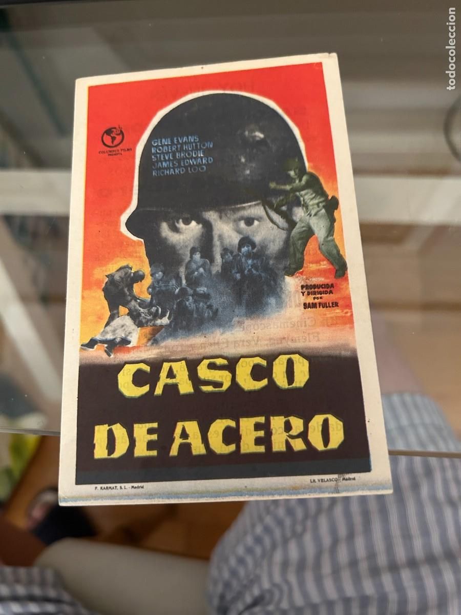 Cine: 1754 CASCO DE ACERO SALON NOVEDADES ORIHUELA CON PUBLICIDAD BUEN ESTADO
