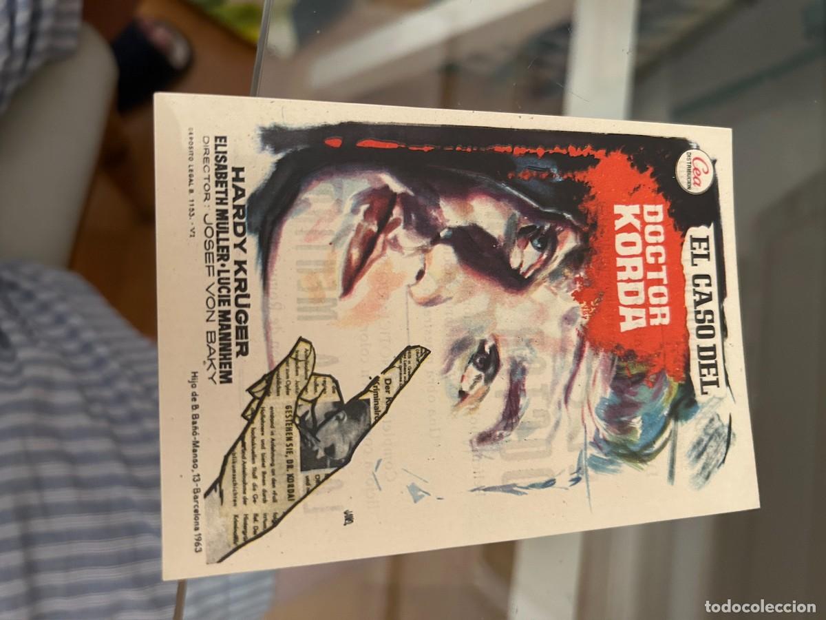 Cine: 1763 EL CASO DEL DOCTOR KORDA CINE MODERNO POSITO DE PESCADORES CAMBRILS CON PUBLICIDAD BUEN ESTADO
