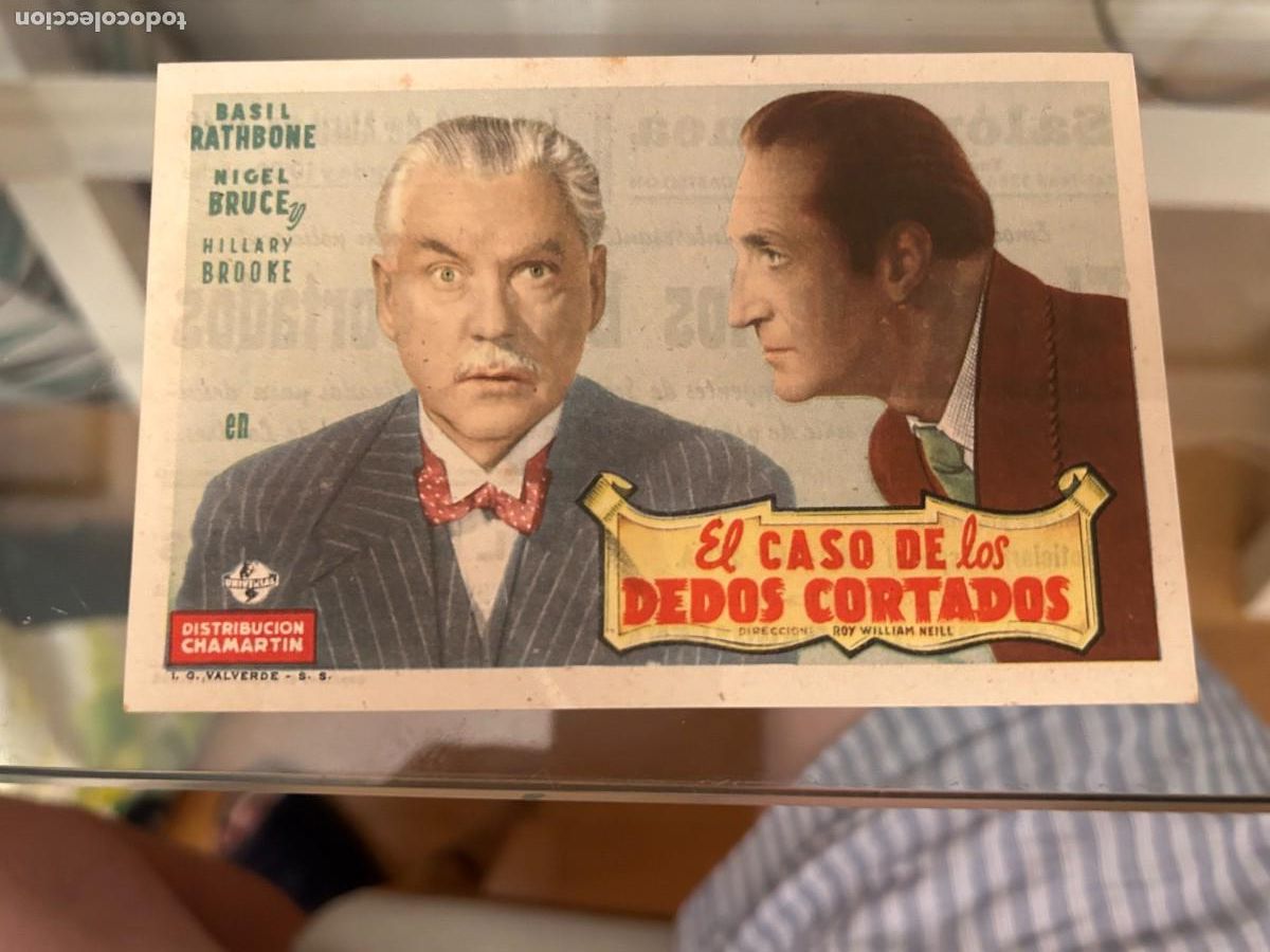 Cine: 1766 EL CASO DE LOS DEDOS CORTADOS SALON ROMEA CASTELLON CON PUBLICIDAD NUEVO