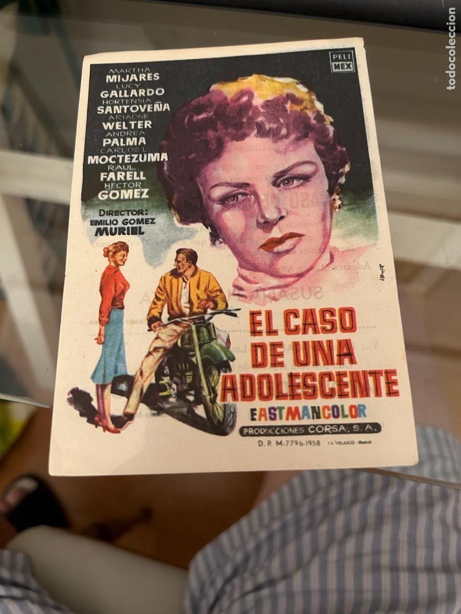  Foglietti di film di film antichi di cinema: 1767 EL CASO DE UNA ADOLESCENTE CINE COLISEUM TARRAGONA CON PUBLICIDAD BUEN ESTADO