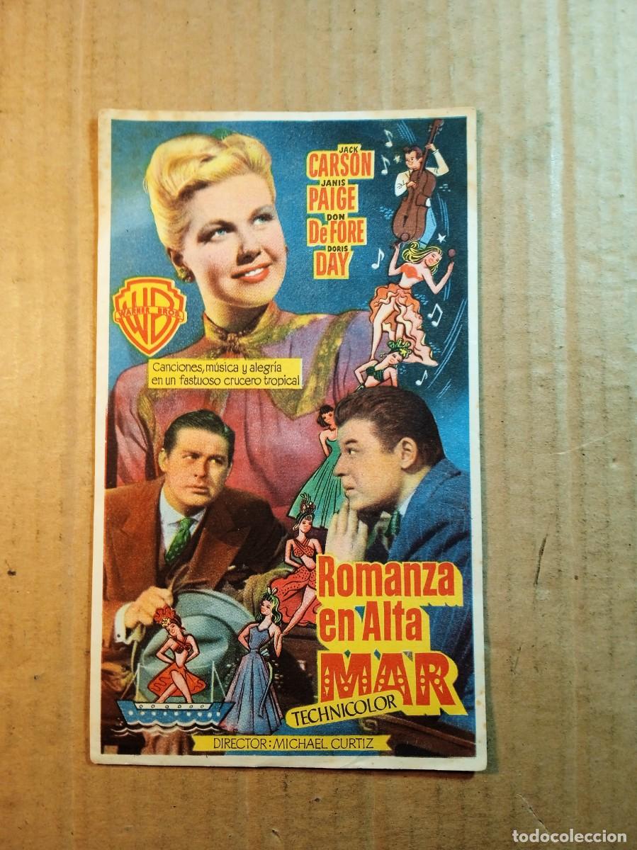  Flyers Publicitaires de films Anciens: FOLLETO DE MANO CON PUBLICIDAD ROMANZA EN ALTA MAR