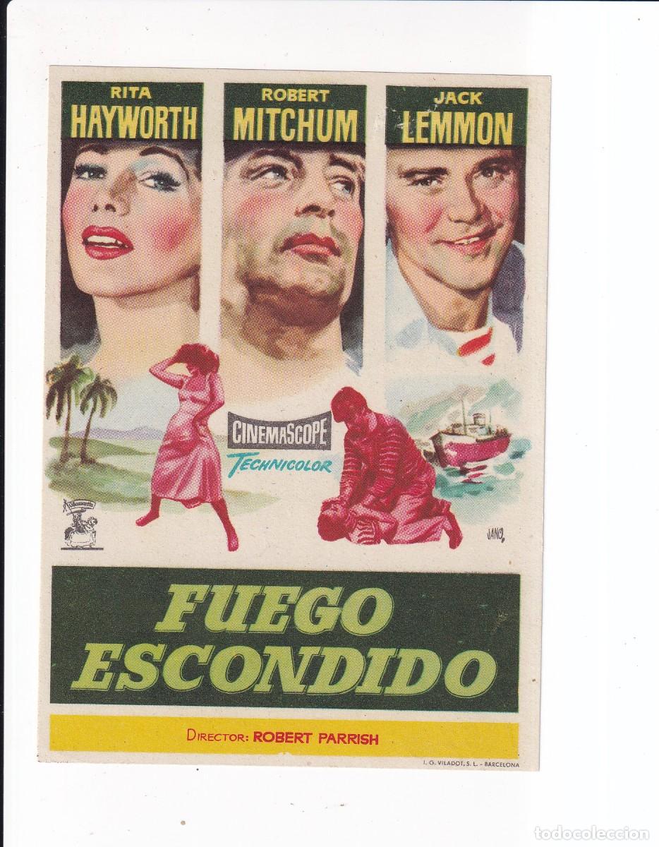 Cine: FUEGO ESCONDIDO : RITA HAYWORTH .- SIN PUBLICIDAD