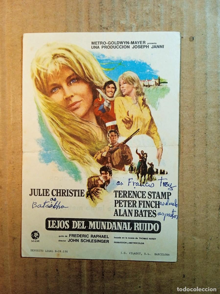 Cinema: FOLLETO DE MANO CON PUBLICIDAD LEJOS DEL MUNDANAL RUIDO
