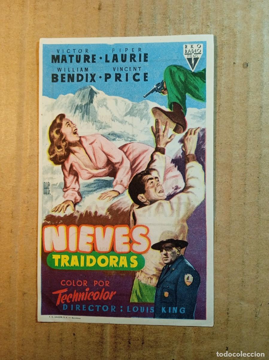  Flyers Publicitaires de films Anciens: FOLLETO DE MANO CON PUBLICIDAD NIEVES TRAIDORAS