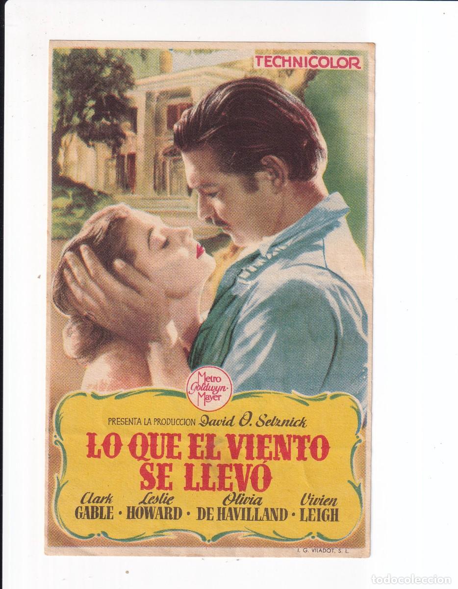 Cine: LO QUE EL VIENTO SE LLEVO : CLARK GABLE .- SIN PUBLICIDAD
