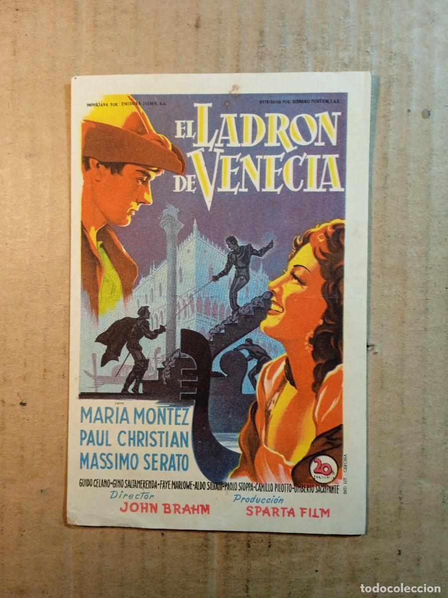 Cinema: FOLLETO DE MANO CON PUBLICIDAD EL LADR&Oacute;N DE VANECIA