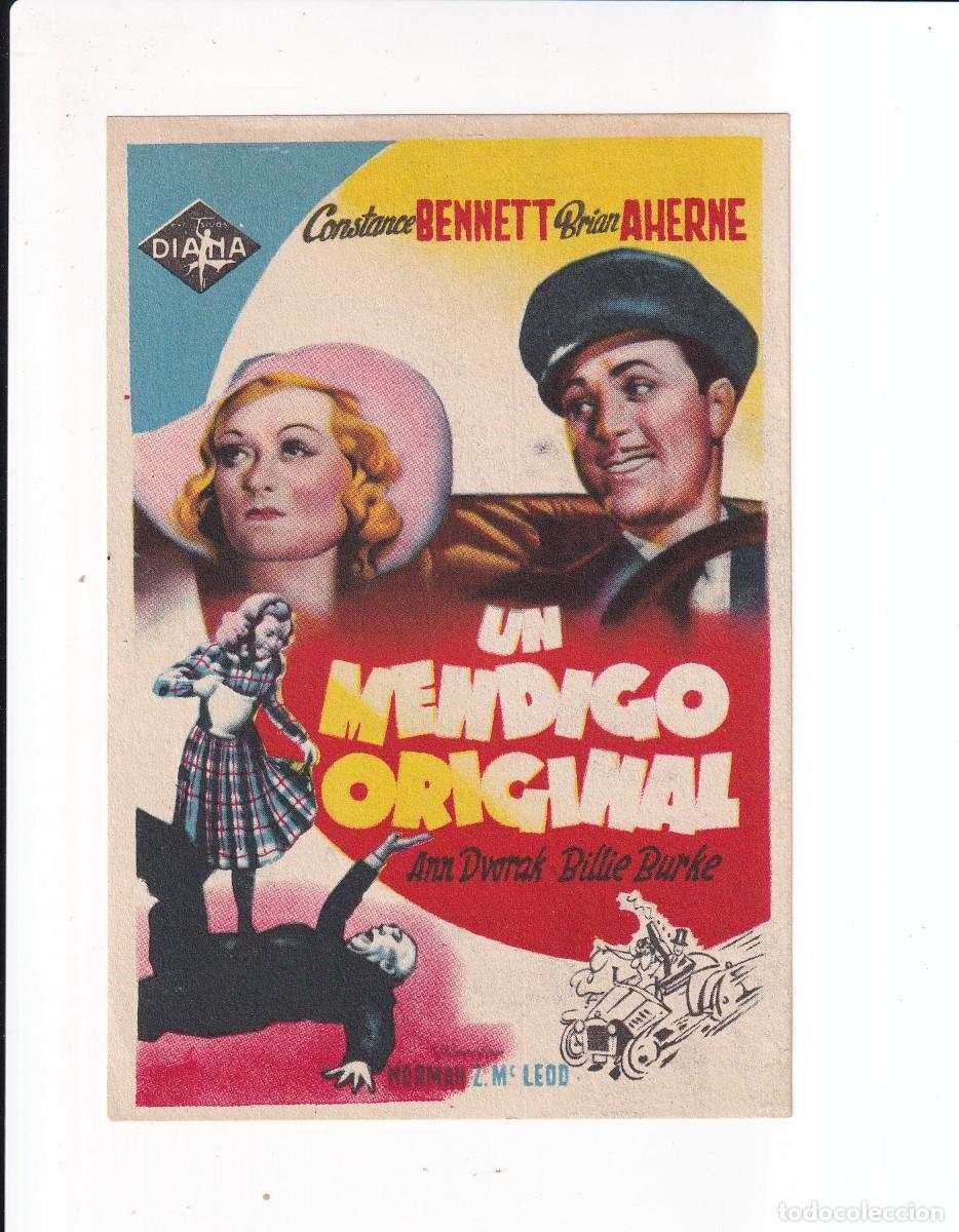 Cine: UN MENDIGO ORIGINAL : CONSTANCE BENNETT .- SIN PUBLICIDAD