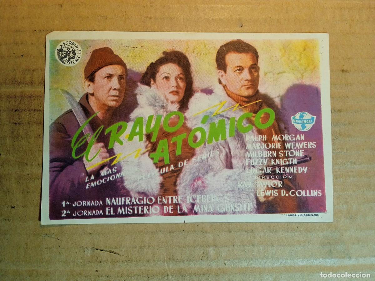 Cinema: FOLLETO DE MANO CON PUBLICIDAD EL RAYO AT&Oacute;MICO