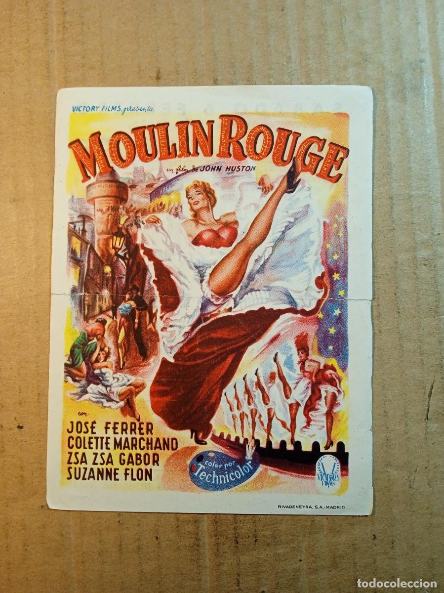 Cine: FOLLETO DE MANO CON PUBLICIDAD MOULIN ROUGE