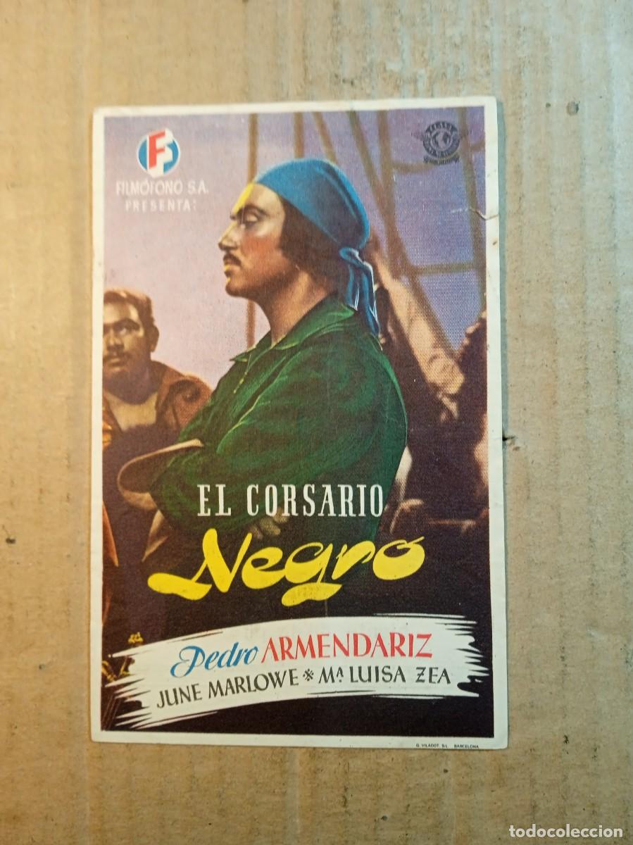  Foglietti di film di film antichi di cinema: FOLLETO DE MANO CON PUBLICIDAD EL CORSARIO NEGRO