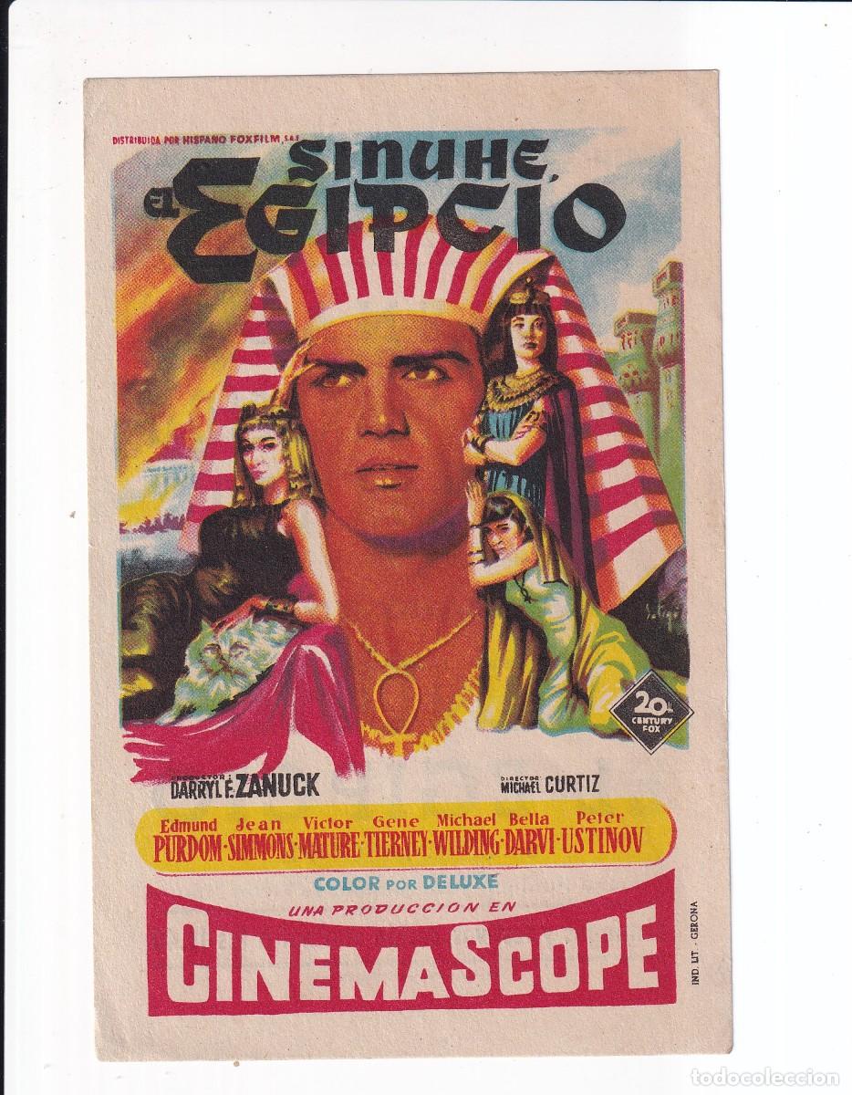 Cine: SINUHE EL EGIPTO : EDMUND PURDOM .- CON PUBLICIDAD