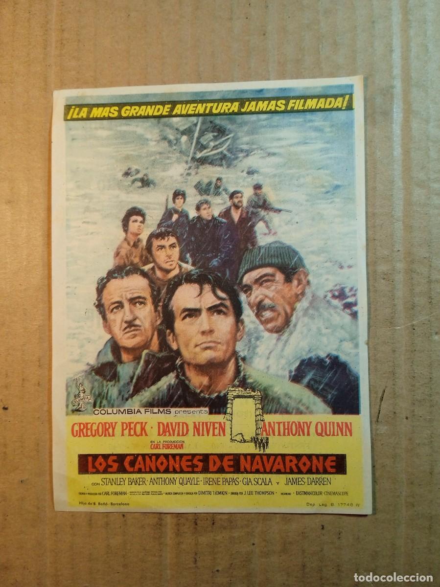  Flyers Publicitaires de films Anciens: FOLLETO DE MANO CON PUBLICIDAD LOS CA&Ntilde;ONES DE NAVARONE