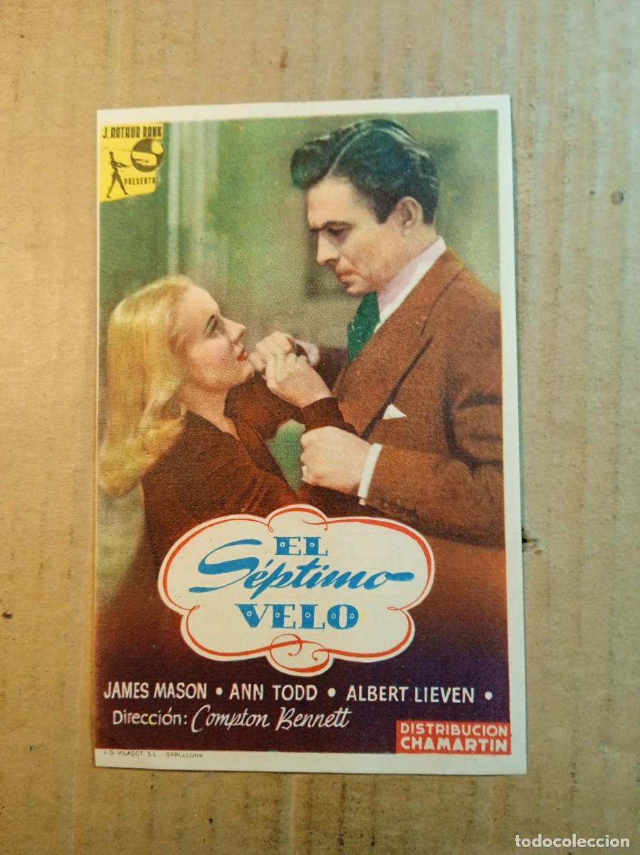  Foglietti di film di film antichi di cinema: FOLLETO DE MANO CON PUBLICIDAD EL S&Eacute;PTIMO VELO