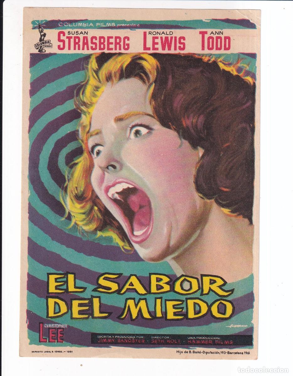 Cine: EL SABOR DEL MIEDO : SUSAN STRASBERG .-SIN PUBLICIDAD