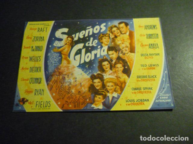 Kino: SUE&Ntilde;OS DE GLORIA PROGRAMA DE MANO CON PUBLICIDAD CINE MARI LEON