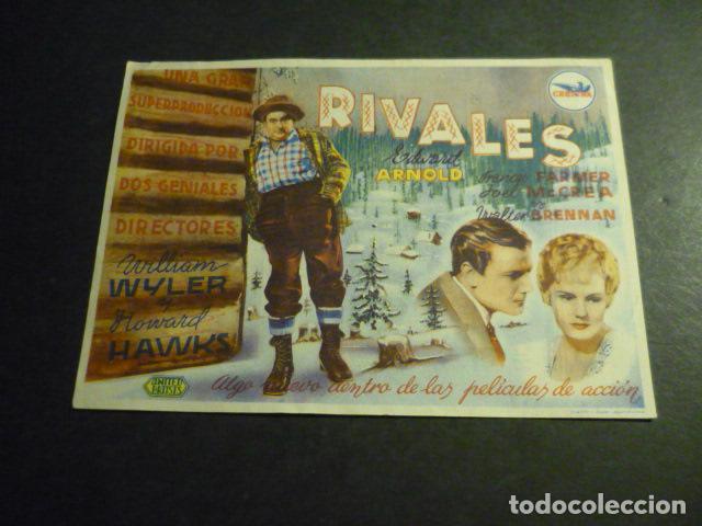 Cine: RIVALES PROGRAMA DE MANO CON PUBLICIDAD CINE MARI LEON - Foto 1