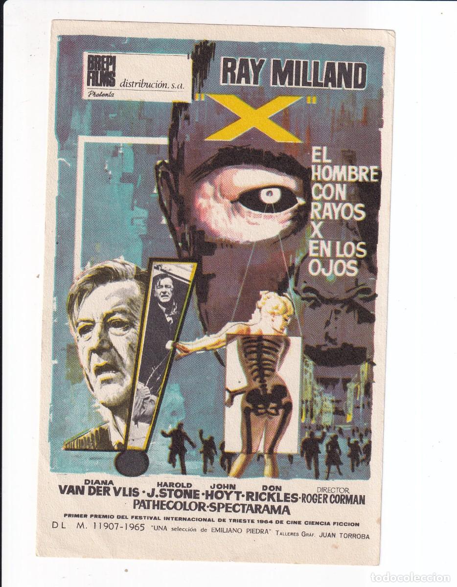 Cine: UN HOMBRE CON LOS RAYOS X EN LOS OJOS : RAY MILLAND .-SIN PUBLICIDAD