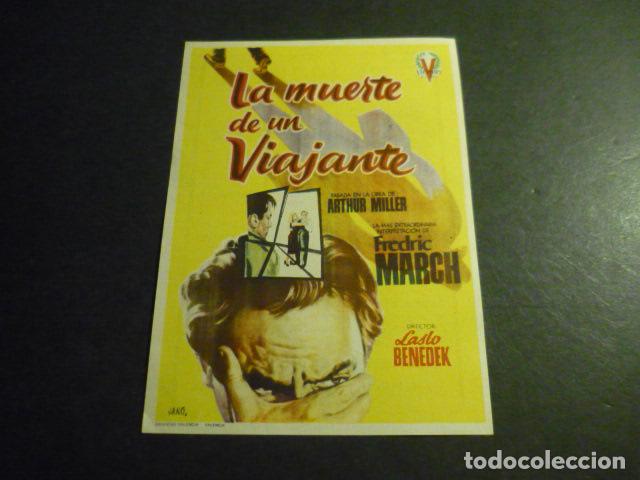  Foglietti di film di film antichi di cinema: LA MUERTE DE UN VIAJANTE PROGRAMA DE MANO CON PUBLICIDAD CINE MADRID REINOSA