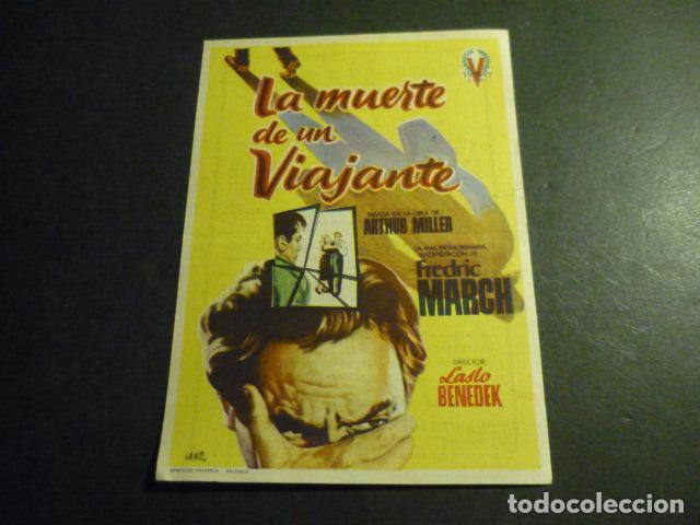 Kino: LA MUERTE DE UN VIAJANTE PROGRAMA DE MANO CON PUBLICIDAD CINE MADRID REINOSA
