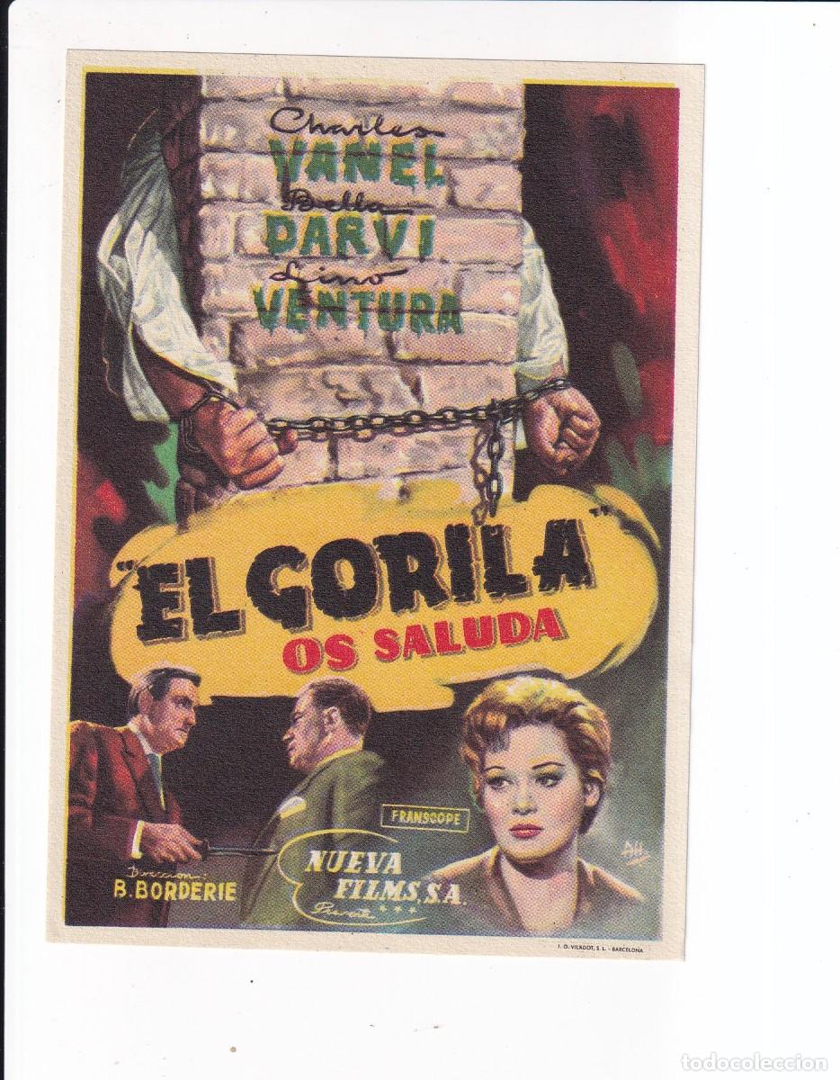 Cine: EL GORILA OS SALUDA : CHARLES VANEL .-SIN PUBLICIDAD