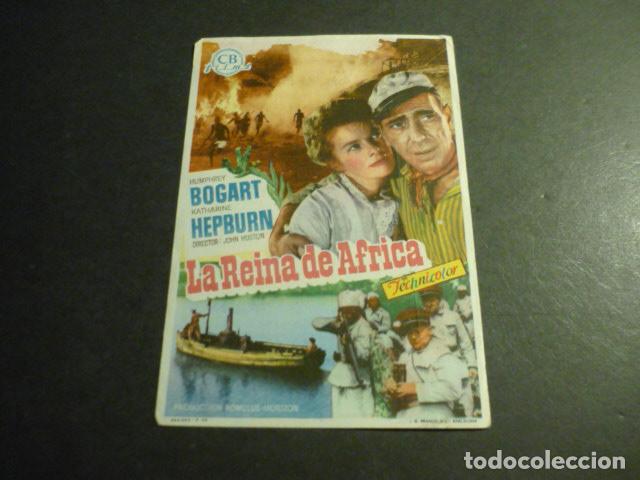 Cinema: LA REINA DE AFRICA PROGRAMA DE MANO CON PUBLICIDAD TEATRO PRINCIPAL REINOSA