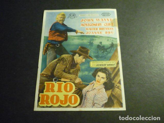  Flyers Publicitaires de films Anciens: RIO ROJO PROGRAMA DE MANO CON PUBLICIDAD TEATRO PRINCIPAL REINOSA
