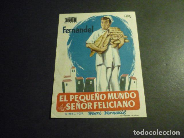  Flyers Publicitaires de films Anciens: EL PEQUE&Ntilde;O MUNDO DEL SE&Ntilde;OR FELICIANO PROGRAMA DE MANO CON PUBLICIDAD CINE MADRID REINOSA