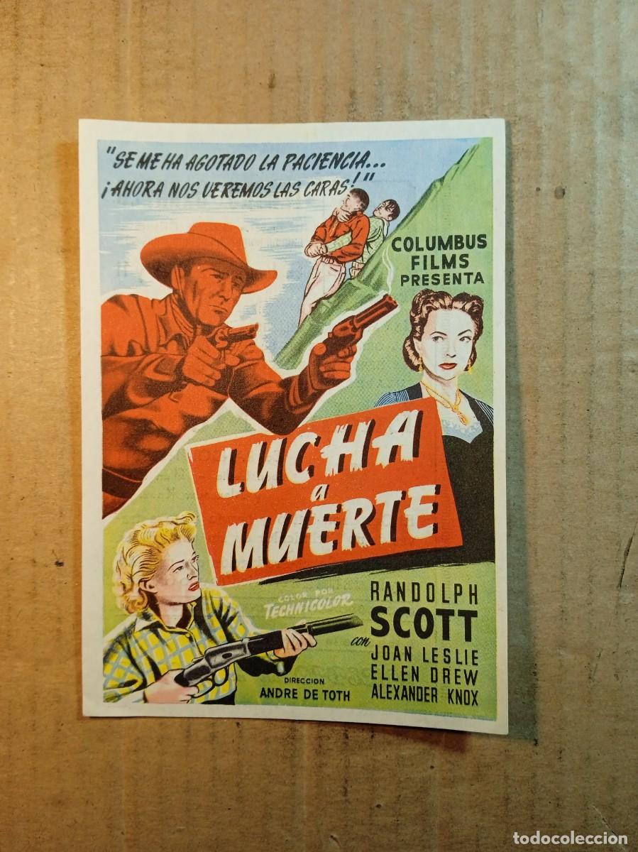 Cinema: FOLLETO DE MANO CON PUBLICIDAD LUCHA A MUERTE
