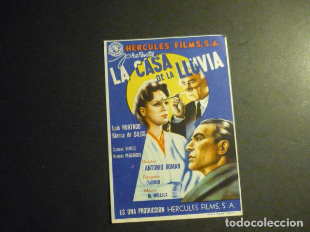  Flyers Publicitaires de films Anciens: LA CASA DE LA LLUVIA PROGRAMA DE MANO SIN PUBLICIDAD
