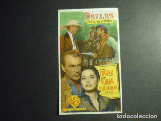  Flyers Publicitaires de films Anciens: DALLAS CIUDAD FRONTERIZA PROGRAMA DE MANO CON PUBLICIDAD CINES MADRID