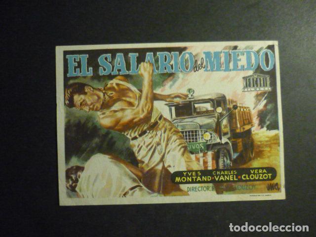 Cine: EL SALARIO DEL MIEDO PROGRAMA DE MANO CON PUBLICIDAD CINE MADRID REINOSA